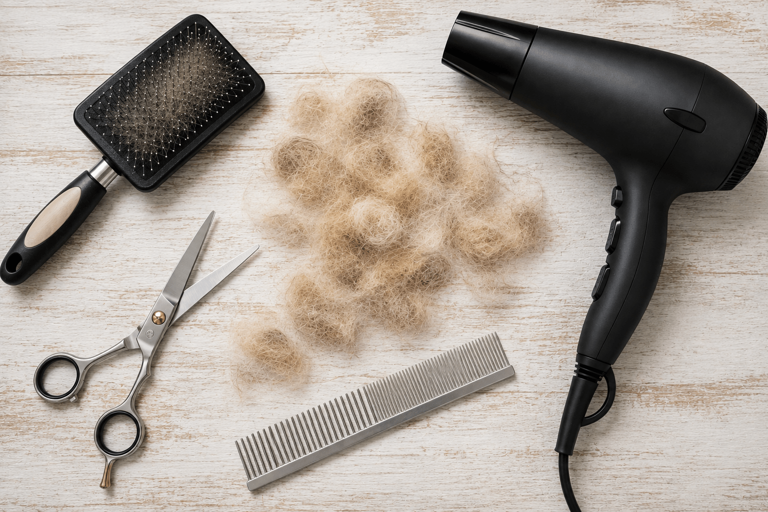 Hundebürsten, Kämme, Scheren und weiteres Grooming-Zubehör